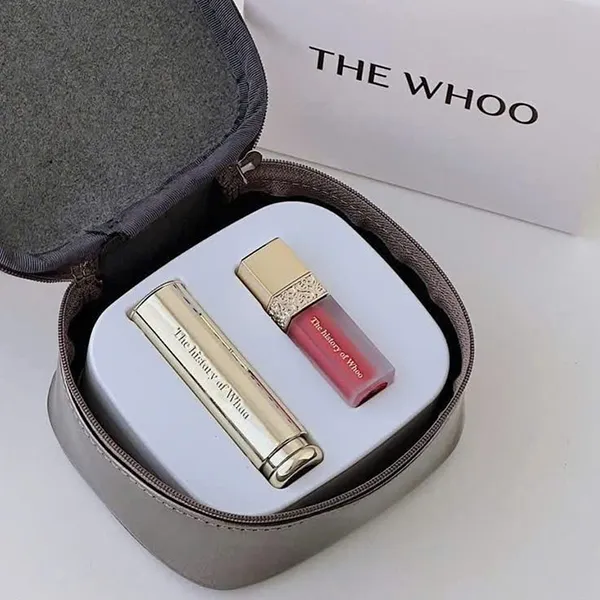 Set Son Môi Whoo Gongjinhyang Glow Lip Balm Special Pink 3 Món