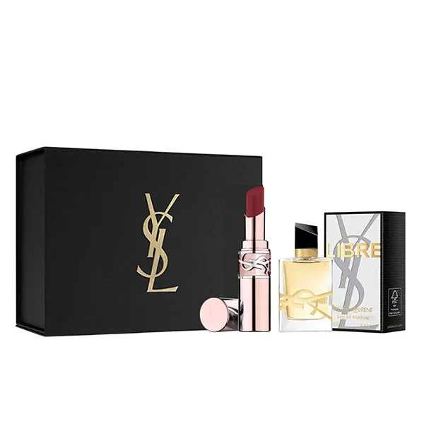 Set Son + Nước Hoa Yves Saint Laurent YSL (Loveshine Candy Glow 5B Nude Crush Hồng Đất + Libre EDP 7.5ml)