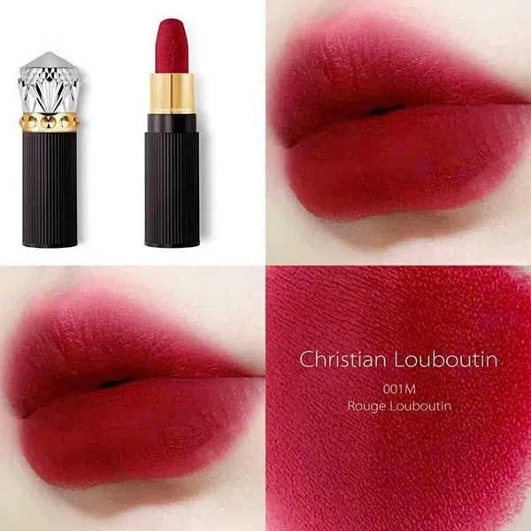 Son Lì Christian Louboutin Rouge Velvet Matte Lipstick 001M Rouge Louboutin Màu Đỏ Thuần