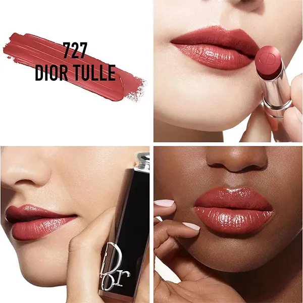 Son Dior Addict Hydrating Shine Lipstick 727 Tulle Màu Đỏ Đất