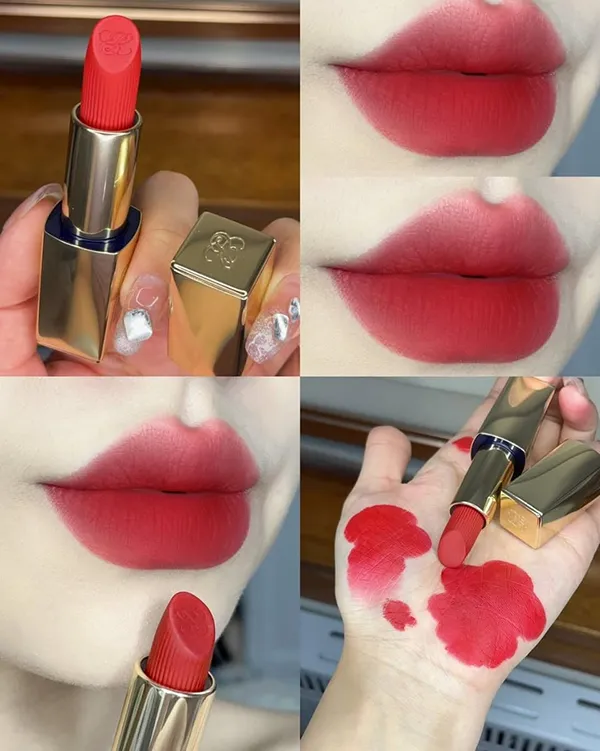 Son Estée Lauder Pure Color Matte Lipstick 699 Thrill Me Màu Đỏ Cam