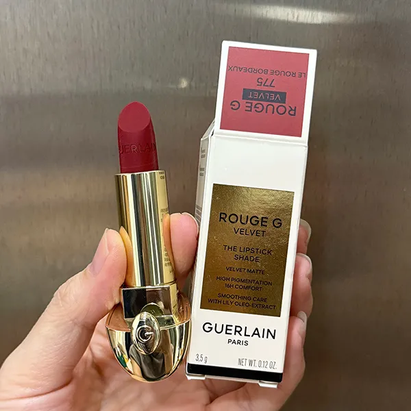 Son Guerlain Rouge G Lip Velvet 775 Le Rouge Bordeaux Màu Đỏ Đun