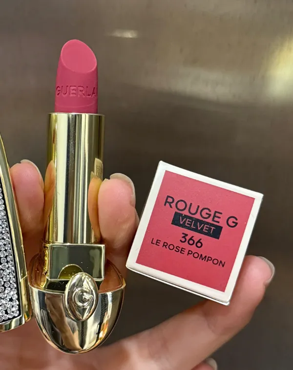 Son Guerlain Rouge G Velvet 366 Le Rose Pompon Màu Hồng Khô