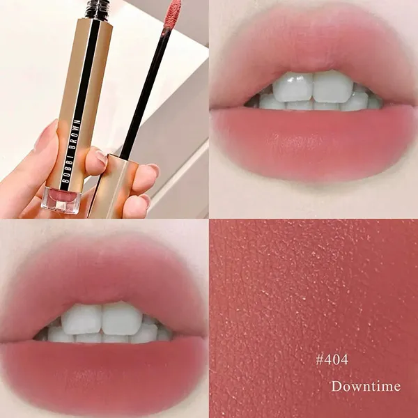 Son Kem Bobbi Brown Luxe Matte Liquid Lipstick Màu 404 Downtime Hồng Đào Đất