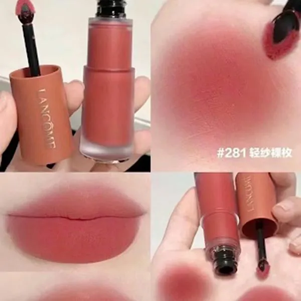 Son Kem Lancôme L'Absolu Rouge Intimatte Liquid 281 Déshabillé Màu Cam Đất Quyến Rũ