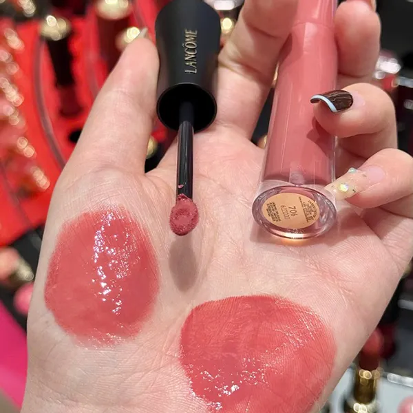 Son Kem Lancôme L'Absolu Rouge Liquid Lipstick 706 Pure Joy Lipstick Màu Đỏ Hồng, 4.5ml