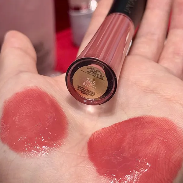 Son Kem Lancôme L'Absolu Rouge Liquid Lipstick 706 Pure Joy Lipstick Màu Đỏ Hồng, 4.5ml