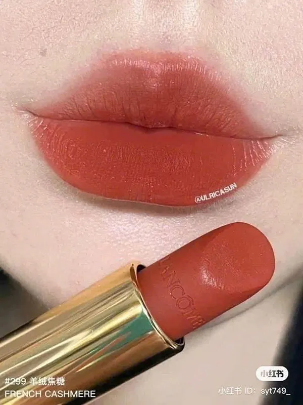 Son Lancôme L'absolu Rouge Intimatte 299 French Cashmere Màu Đỏ Cam Gạch