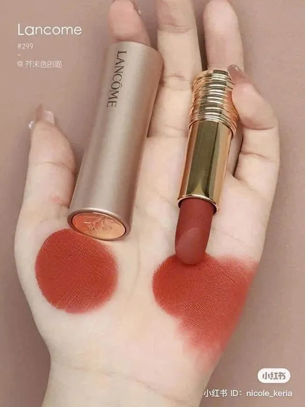 Son Lancôme L'absolu Rouge Intimatte 299 French Cashmere Màu Đỏ Cam Gạch