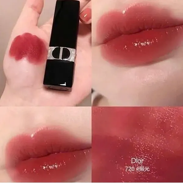 Son Lì Dior Rouge Satin 720 Icone Lipstick Màu Hồng Gỗ