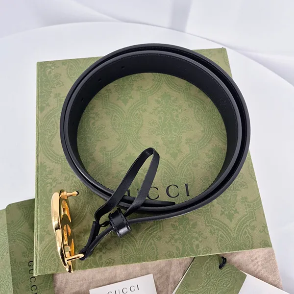 Thắt Lưng Nam Gucci GG Marmont Belt Black Màu Đen Size 80 (Bản 4cm)