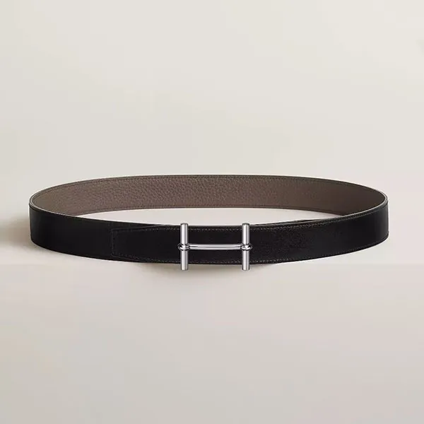 Thắt Lưng Nam Hermès H d'Ancre Belt Buckle & Reversible Leather Strap 32mm H077931CK05/ H073967CAAC095 Màu Đen Size 90