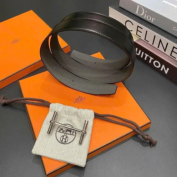 Thắt Lưng Nam Hermès H d'Ancre Belt Buckle & Reversible Leather Strap 32mm H077931CK05/ H073967CAAC095 Màu Đen Size 90