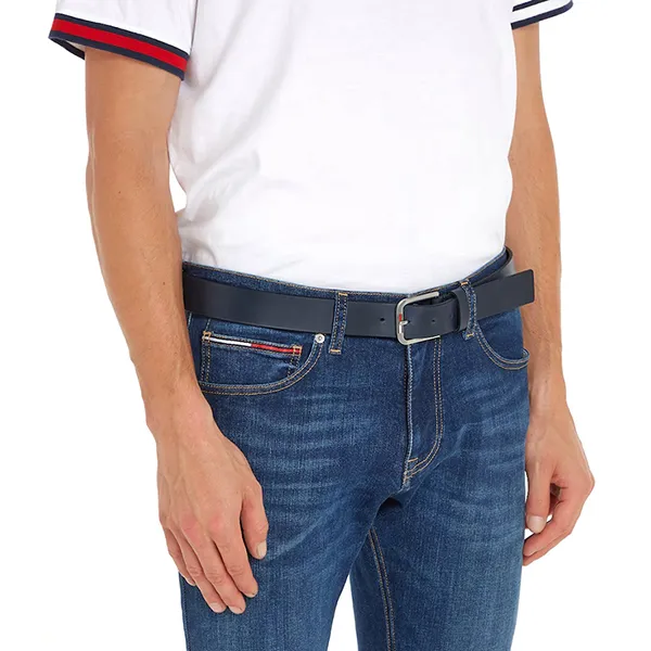 Thắt Lưng Nam Tommy Hilfiger AM0AM13686_C1G Bản 3.5cm Màu Xanh Than Size 95