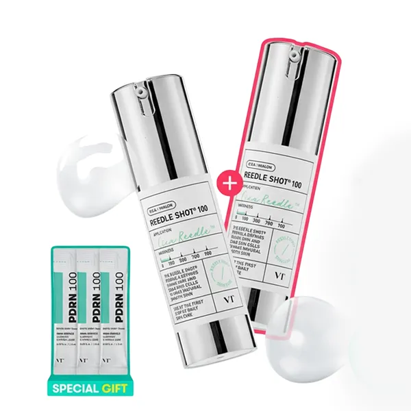 Set Tinh Chất VT Cosmetics Reedle Shot 100 Essence Double Pack 30ml + 3 Sample Essence 100 1.5ml