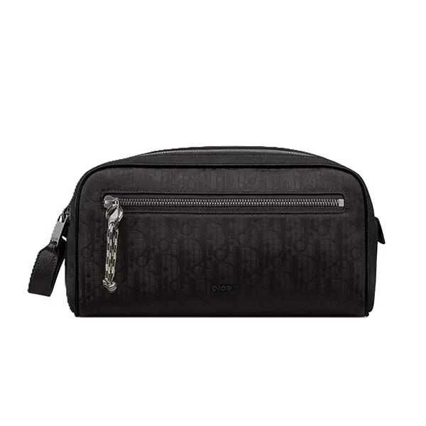 Túi Cầm Tay Christian Dior Toiletry Bag Black Màu Đen