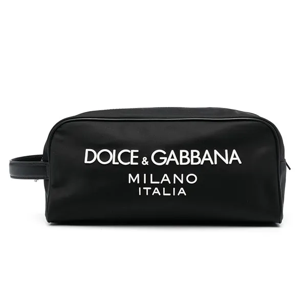 Túi Cầm Tay Dolce & Gabbana D&G Logo-Print Beauty Case Màu Đen