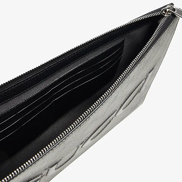 Túi Cầm Tay Nam Gucci Pouch With Strap In Grey GG Canvas ‎768374-FACSM-1249 Màu Xám