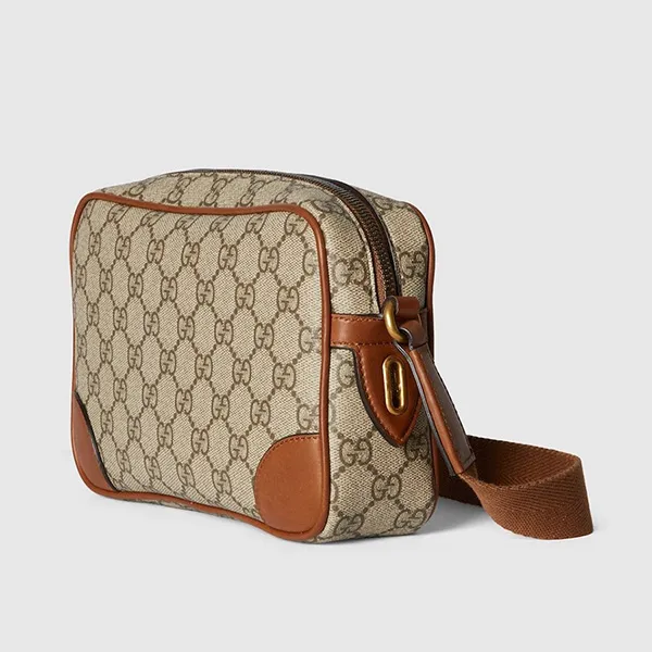 Túi Đeo Chéo Gucci GG Embossed Super Mini Bag 821216-FAED3-9786 Màu Beige