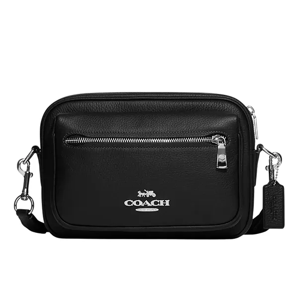 Túi Đeo Chéo Nam Coach Elias Crossbody CJ509 Silver/Black Màu Đen