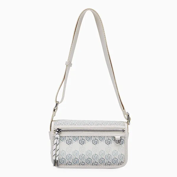 Túi Đeo Chéo Nam Lyn Jacob Infinite Crossbody Bag - Printed White L26CBWC020 Màu Xám Trắng