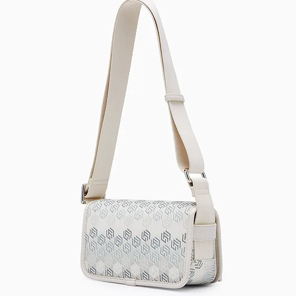 Túi Đeo Chéo Nam Lyn Jacob Infinite Crossbody Bag - Printed White L26CBWC020 Màu Xám Trắng