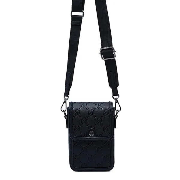 Túi Đeo Chéo Nam Lyn Zoll Infinite Vertical Crossbody Bag - Black L26CWWA049 Màu Đen