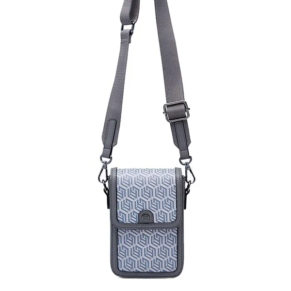 Túi Đeo Chéo Nam Lyn Zoll Infinite Vertical Crossbody Bag - Printed Grey L26CWWA049 Màu Xám