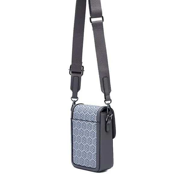 Túi Đeo Chéo Nam Lyn Zoll Infinite Vertical Crossbody Bag - Printed Grey L26CWWA049 Màu Xám