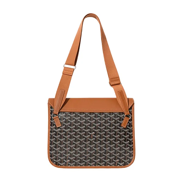 Túi Đeo Chéo Nữ Goyard Coursier Messenger Bag Black & Tan Màu Nâu Đen