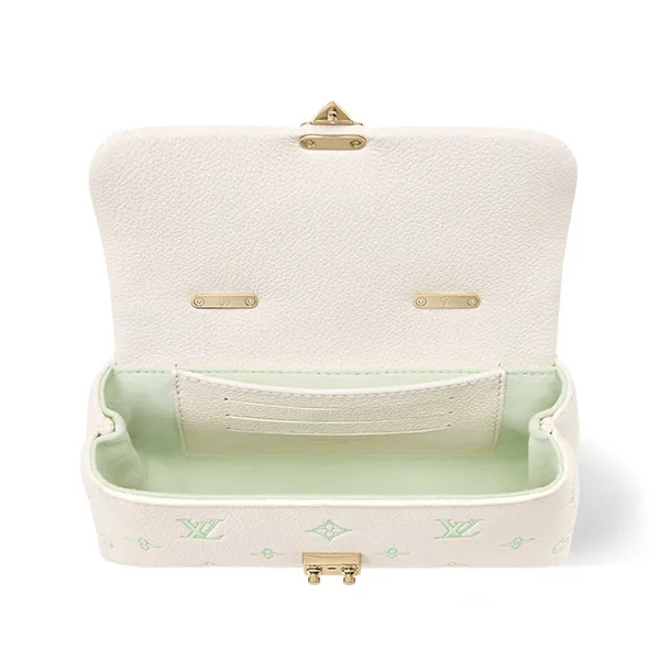 Túi Đeo Chéo Nữ Louis Vuitton LV Nano Madeleine M27698 Màu Xanh Trắng