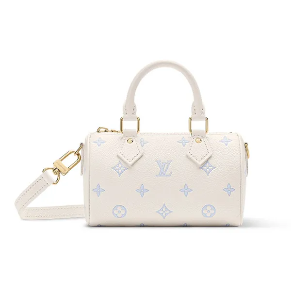 Túi Đeo Chéo Nữ Louis Vuitton LV Nano Speedy M27702 Màu Trắng