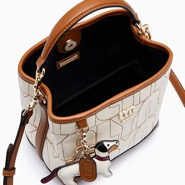 Túi Đeo Chéo Nữ Lyn Cadena Bucket Bag - Brown L25FBWC016 Màu Nâu Kem