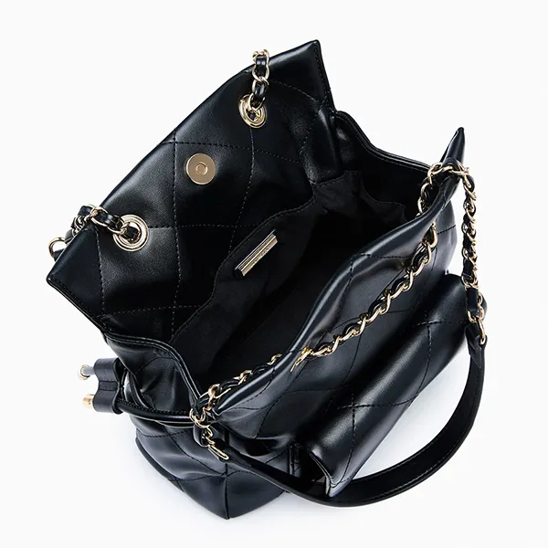 Túi Đeo Chéo Nữ Lyn Destiny II Drawstring Bucket Bag Black L26CBWA003 Màu Đen