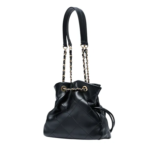 Túi Đeo Chéo Nữ Lyn Destiny II Drawstring Bucket Bag Black L26CBWA003 Màu Đen