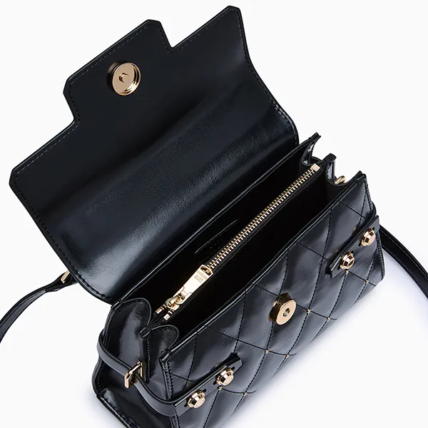 Túi Đeo Chéo Nữ Lyn Hera Fineness Flap S Crossbody Bag - Black L26SBWC003 Màu Đen