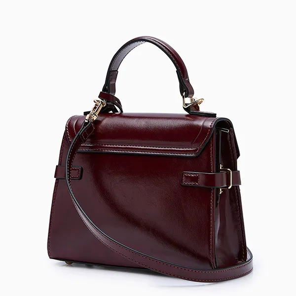 Túi Đeo Chéo Nữ Lyn Hera Fineness Flap S Crossbody Bag - Dark Red L26SBWC003 Màu Đỏ