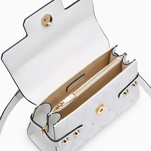 Túi Đeo Chéo Nữ Lyn Hera Fineness Flap S Crossbody Bag - Off-White L26SBWC003 Màu Trắng