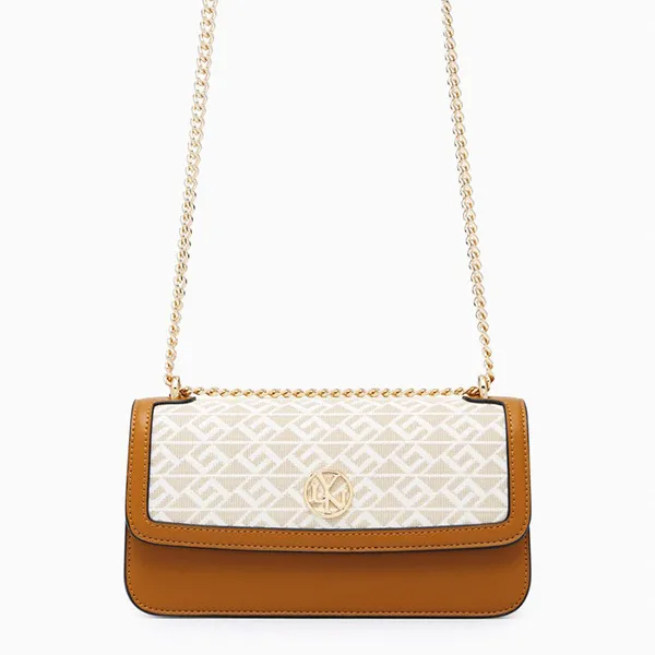 Túi Đeo Chéo Nữ Lyn Mona Ii Crossbody Bag Printed Beige L26CBWA148 Màu Be Nâu