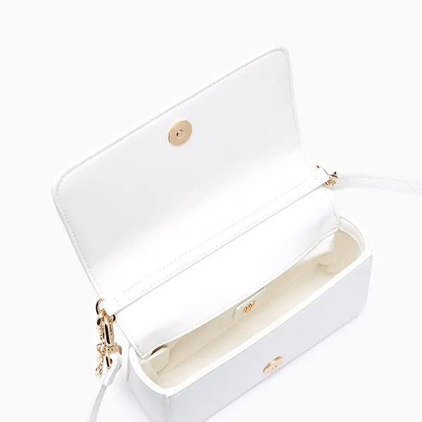 Túi Đeo Chéo Nữ Lyn Moon Cheryl Infinite Wallet On Chain - Ivory L26CWWA031 Màu Trắng