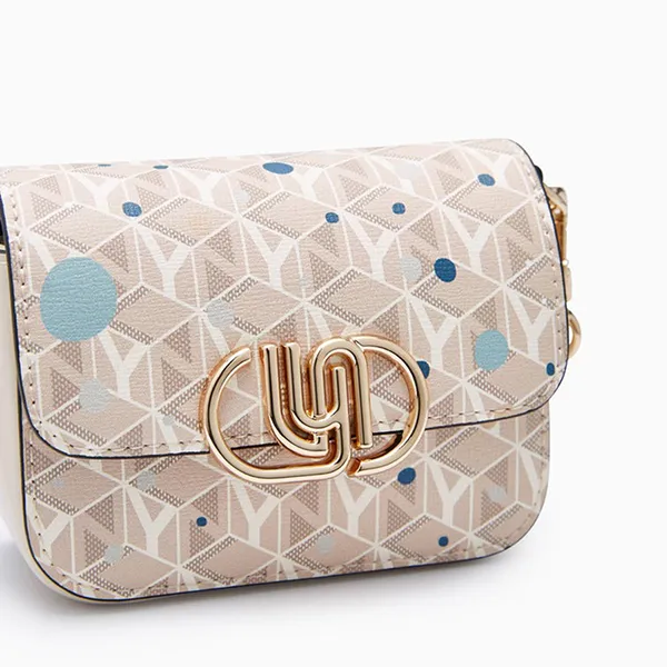 Túi Đeo Chéo Nữ Lyn Nova Infinite Mini Crossbody Bag Printed Beige L26CBWA057 Màu Be Họa Tiết