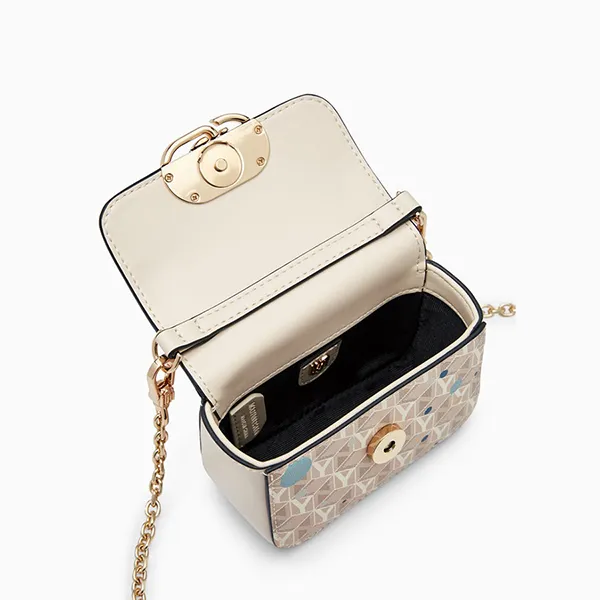 Túi Đeo Chéo Nữ Lyn Nova Infinite Mini Crossbody Bag Printed Beige L26CBWA057 Màu Be Họa Tiết