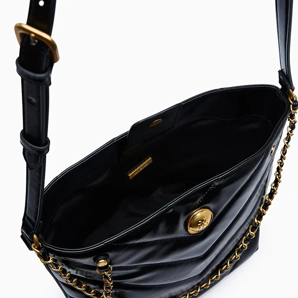 Túi Đeo Chéo Nữ Lyn Starita M Crossbody Bag Black L26CBWB037 Màu Đen