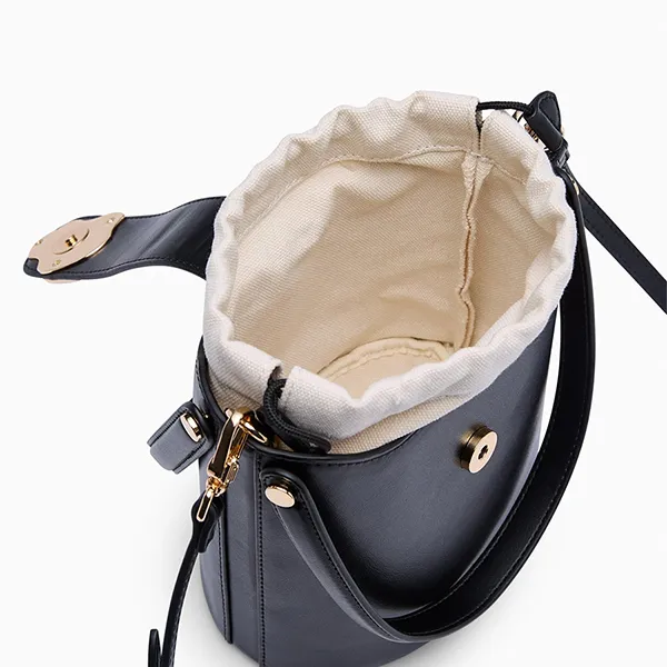 Túi Đeo Chéo Nữ Lyn Vary Infinite Bucket Bag Black L26CBWB019 Màu Đen