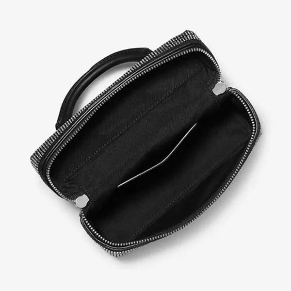 Túi Đeo Chéo Nữ Michael Kors MK Jana Extra-Small Embellished Suede Convertible Crossbody Bag 32F5SQ1C1U Màu Đen Trắng