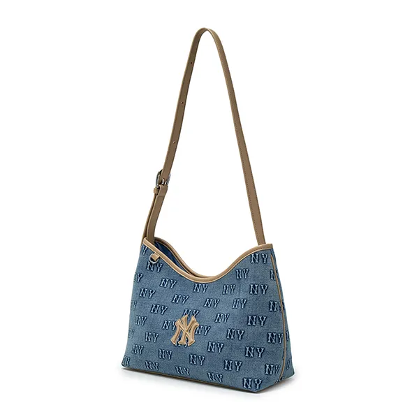 Túi Đeo Chéo Nữ MLB Monogram New York Yankees 3ABMMD16N-50BLL Màu Xanh Nhạt