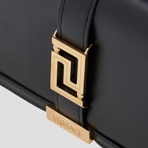 Túi Đeo Chéo Nữ Versace Greca Goddess Leather Mini Bag 'Black/Gold' 1007220 1A05134 Màu Đen