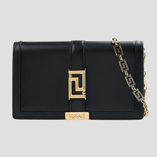 Túi Đeo Chéo Nữ Versace Greca Goddess Leather Mini Bag 'Black/Gold' 1007220 1A05134 Màu Đen