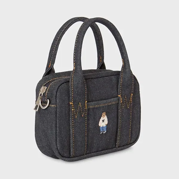 Túi Đeo Chéo Nữ WHOAU Steve Denim Pocket Cross WHBGG2324A Màu Xanh Denim