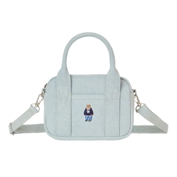 Túi Đeo Chéo Nữ WHOAU Steve Denim Pocket Cross WHBGG2324A Màu Xanh Nhạt